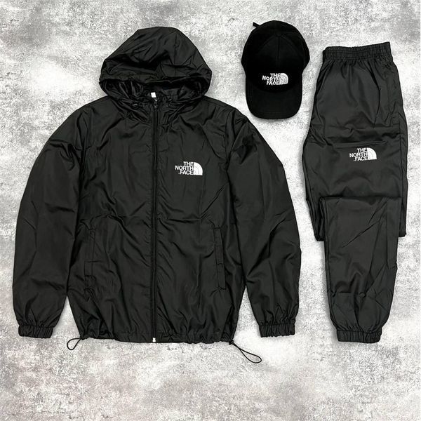 Мужской зимний спортивный костюм The North Face серый Комплект Зе норт фейс на плащёвке Will-73 фото