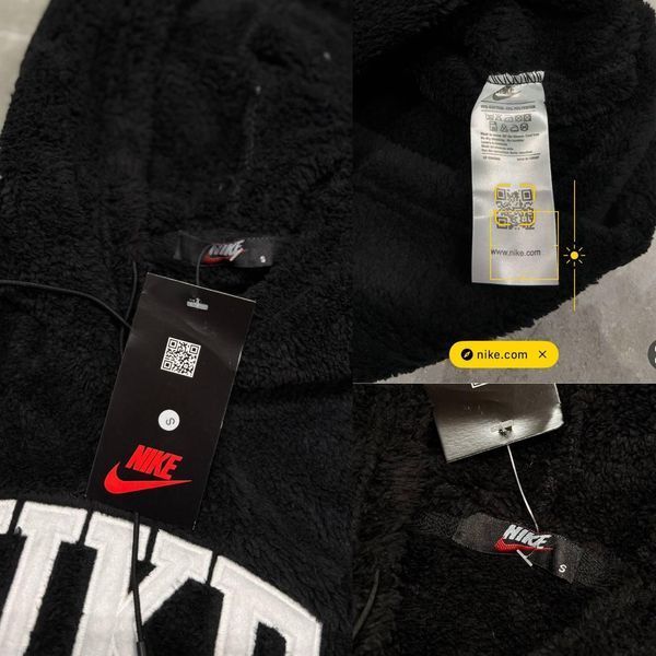 Чоловічий зимовий худий Nike плюшеве коричневое Кофта тедді Найк з капюшоном Моло-63KK фото