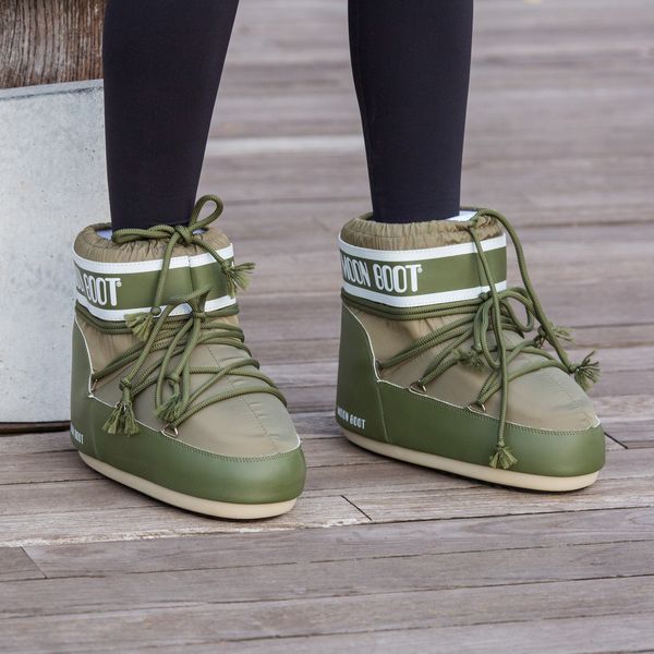 Женские зимние дутики Moon Boot хаки In-3032 фото