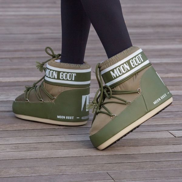 Женские зимние дутики Moon Boot хаки In-3032 фото
