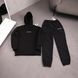 Чоловічий зимовий спортивний костюм Carhartt чорний Комплект Кархарт Худі Штани плащівка Ads-553 фото 2