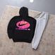 Мужской спортивный костюм Nike черный с капюшоном Комплект Худи Штаны Найк весенний осенний Ads-619 фото 4