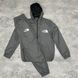 Мужской зимний спортивный костюм The North Face серый Комплект Зе норт фейс на плащёвке Will-73 фото 1