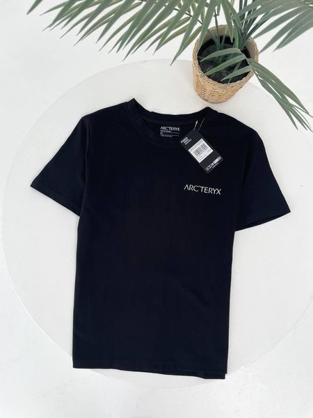 Мужская футболка Arcteryx черная хлопковая Арктерикс Гла-193 фото