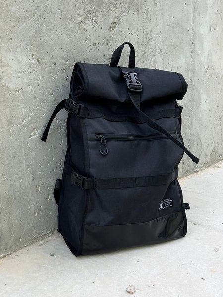 Рюкзак Ролтоп чорний Портфель оксфорд міський RollTop Ту-00000067 фото