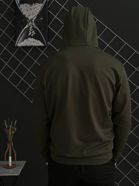 Мужской спортивный костюм The North Face черный с хаки Комплект ТНФ Худи Штаны Rap-RD115/RD119 фото