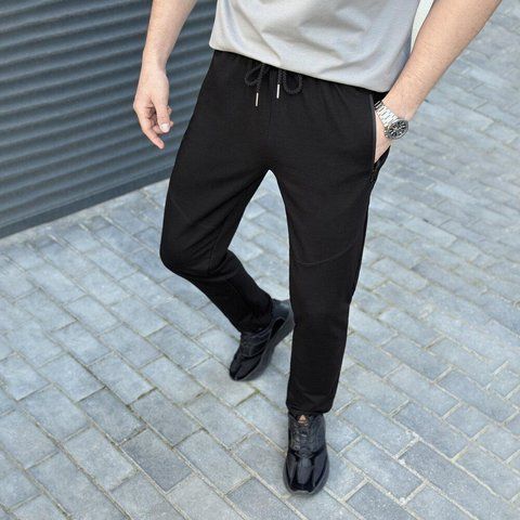 Мужские спортивные штаны черные Pob-Everyday ч фото