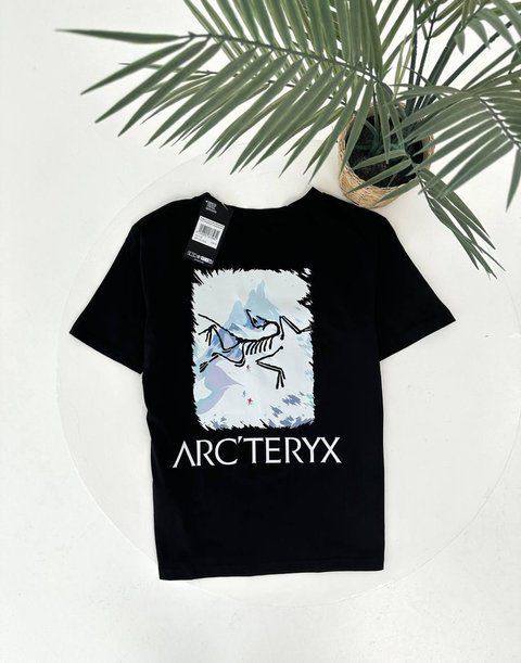 Мужская футболка Arcteryx черная хлопковая Арктерикс Гла-193 фото