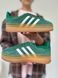 Женские кроссовки Adidas Gazelle на платформе замшевые зелёные Адидас Газели Arm-Gazz_0384 фото 1