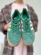 Женские кроссовки Adidas Gazelle на платформе замшевые зелёные Адидас Газели Arm-Gazz_0384 фото 5
