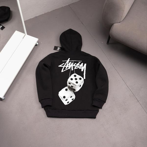 Мужское зимнее худи Stussy с капюшоном голубое Толстовка Стусси Ads-493 фото