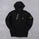 Мужская кофта Stone Island черный Зип худи Стон Айленд на молнии с патчем Хар-752 фото 1