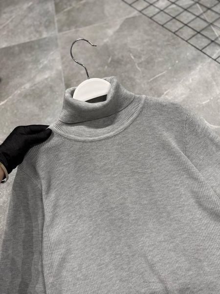 Мужской зимний гольф Stone Island с патчем под горло серый Свитер Стон Айленд Моло-900-401 фото