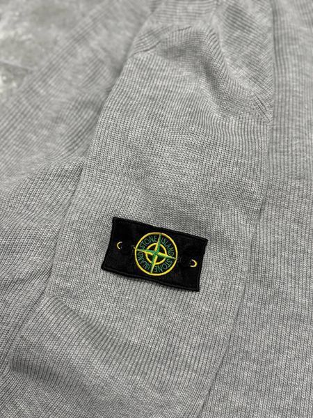 Мужской зимний гольф Stone Island с патчем под горло серый Свитер Стон Айленд Моло-900-401 фото