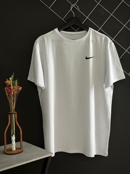 Чоловічий літній костюм 3в1 Nike Футболка Шорти Панамка білий комплект Найк Rap-RD172/RD206/ПАНАМА фото