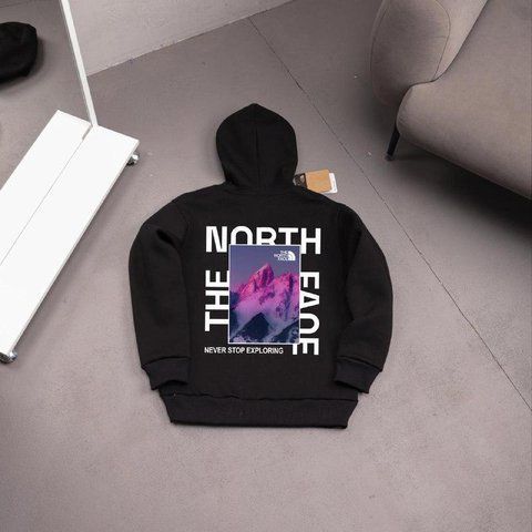 Мужское зимнее худи The North Face с капюшоном черное Толстовка ТНФ Ads-476 фото