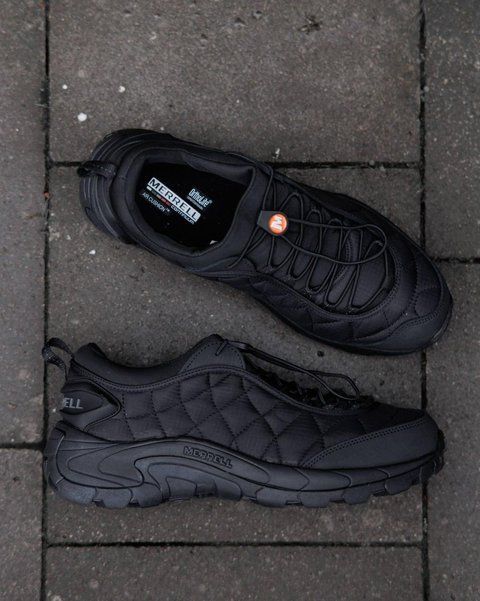 Мужские зимние кроссовки Merrell Ice Cap Moc черные термо Мерелл Айс Кап Pow-MR022 фото