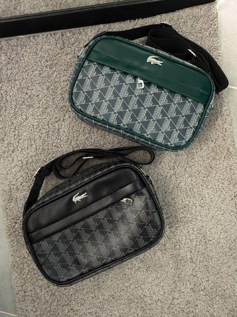 Сумка мужская Lacoste черная Барсетка через плечо Лакоста Cap-0102 фото