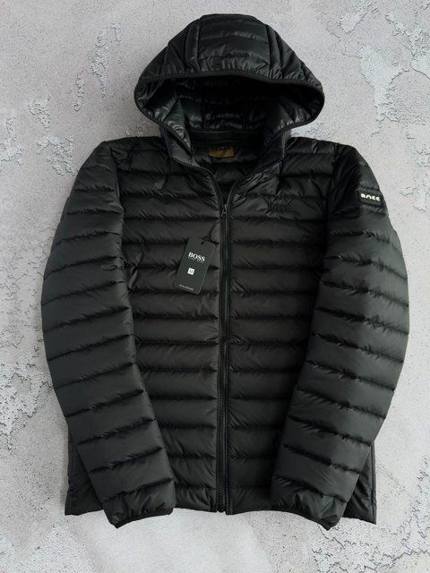 Чоловіча куртка Hugo Boss чорна Хар-848 фото