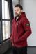 Чоловіча зимова кофта Stone Island з патчем бордова Зіп худі Стон Айленд на блискавці Хар-342 фото 2