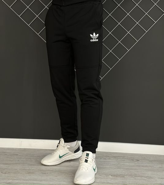 Мужской спортивный костюм Adidas на молнии черный Комплект Адидас Худи Штаны Rap-RD121/RD126 фото