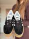 Женские кроссовки Adidas Gazelle на платформе замшевые чёрные Адидас Газели Arm-Gaz_0284 фото 3