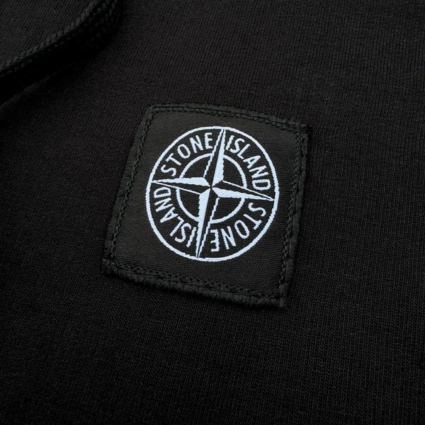 Чоловічий спортивний костюм Stone Island з капюшоном на блискавці чорний Комплект Стон Айленд Толстовка Штани Кепка Хар-531 фото
