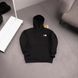 Чоловіче зимове худі The North Face з капюшоном чорне Толстовка ТНФ Ads-476 фото 2
