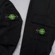 Чоловічий спортивний костюм Stone Island з капюшоном на блискавці чорний Комплект Стон Айленд Толстовка Штани Кепка Хар-531 фото 3