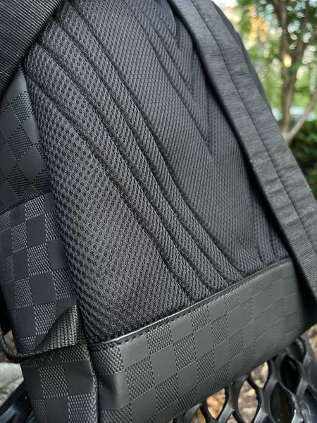 Рюкзак Louis Vuitton черный в клетку Сумка кассический Луи Виттон Cap-141 фото