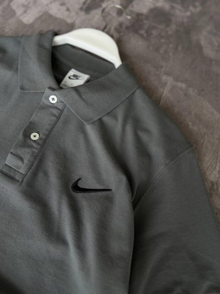 Мужская футболка Поло Nike серая Тенниска Найк моло-NE4 фото