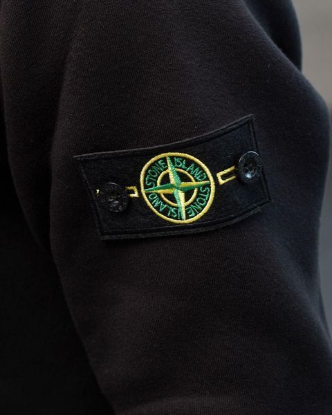 Мужской зимний спортивный костюм Stone Island черный Комплект Стон Айленд с капюшоном Хар-162 фото