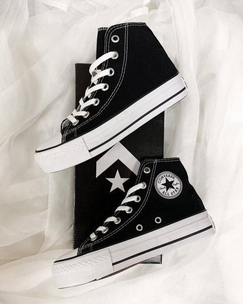 Жіночі кеди Converse All Star високі чорні на платформі Кросівки Конверси текстиль Arm-KN2 фото