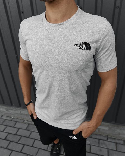 Чоловічий літній костюм The North Face Футболка Шорти Барсетка сірий із чорним комплектом ТНФ Intr-8619657554 фото