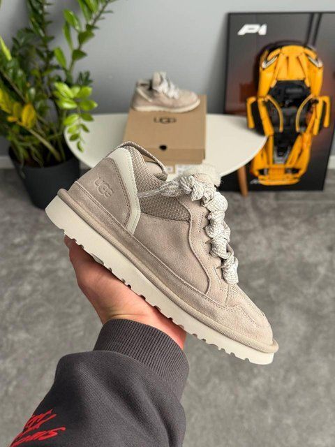 Женские зимние кроссовки UGG Lowmel Sneaker серые Las-2071 фото