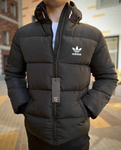 Мужской зимний спортивный костюм Adidas 3в1 черный Комплект Адидас Костюм Куртка Rap-RD022/RD024/RD280 фото