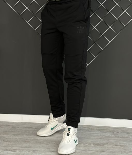 Мужской спортивный костюм Adidas на молнии черный с хаки Комплект Адидас Худи Штаны Rap-RD123/RD127 фото