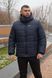 Мужская зимняя куртка Nike синяя Пуховик Найк с капюшоном Intr-1590495450 фото 2