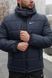Мужская зимняя куртка Nike синяя Пуховик Найк с капюшоном Intr-1590495450 фото 8