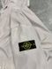 Мужская ветровка Stone Island с патчем молочная Куртка Стон Айленд из плащевки Моло-SN103 фото 4