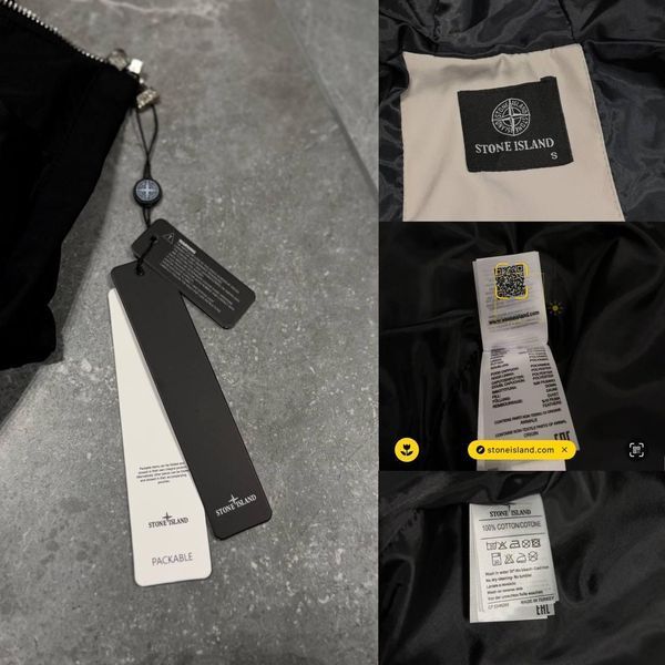 Мужская ветровка Stone Island с патчем молочная Куртка Стон Айленд из плащевки Моло-SN103 фото