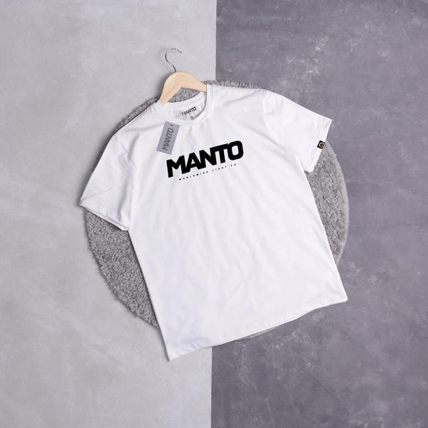 Чоловіча футболка Manto біла бавовняна Теніска Манто Ads-350 фото