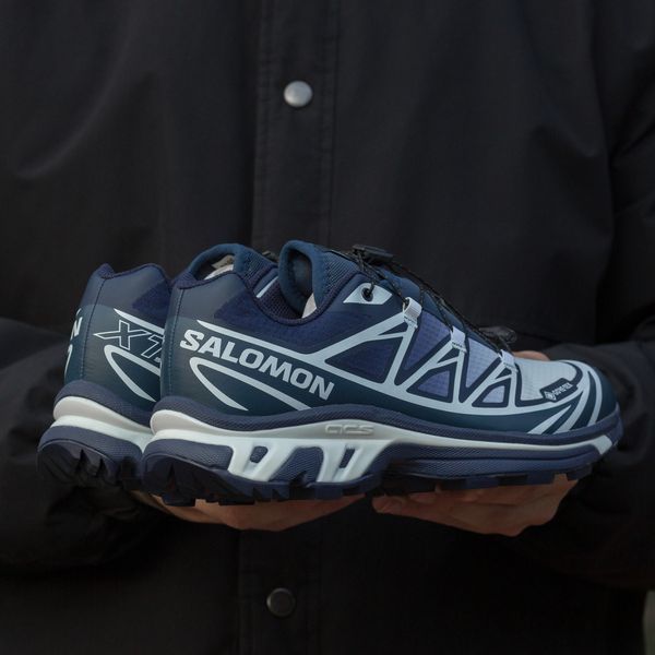 Чоловічі термокросівки Salomon XT-6 Gore-Tex сині In-3077 фото