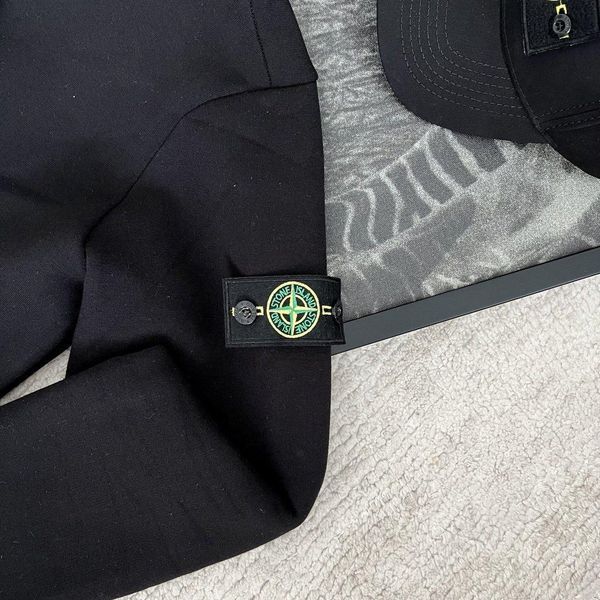 Мужской зимний спортивный костюм Stone Island черный Комплект Стон Айленд с капюшоном Хар-162 фото