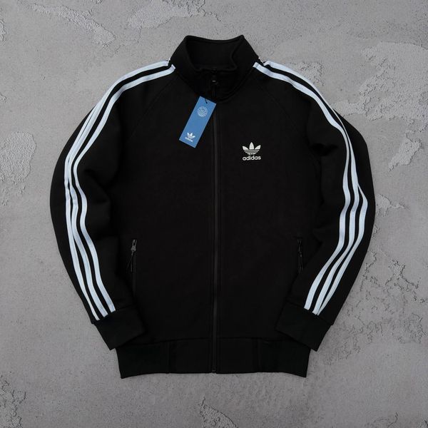 Чоловіча зимова кофта Adidas без капюшона біла Олімпійка Адидас на блискавці Хар-512 фото