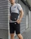 Чоловічий літній костюм The North Face Футболка Шорти Барсетка сірий із чорним комплектом ТНФ Intr-8619657554 фото 3