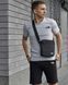 Чоловічий літній костюм The North Face Футболка Шорти Барсетка сірий із чорним комплектом ТНФ Intr-8619657554 фото 1