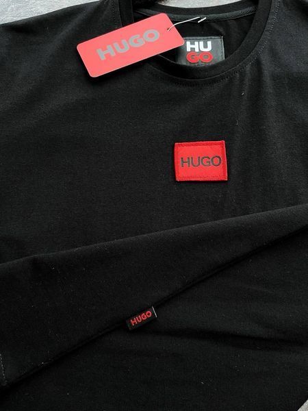 Мужская футболка Hugo Boss черная Тенниска Хьюго Босс Хар-1 фото