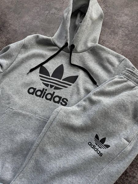 Мужской зимний спортивный костюм Adidas серый Комплект Адидас Худи Штаны Pav-40 фото