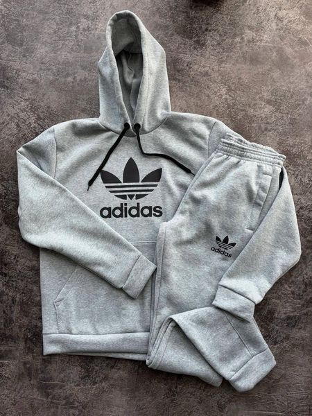 Мужской зимний спортивный костюм Adidas серый Комплект Адидас Худи Штаны Pav-40 фото